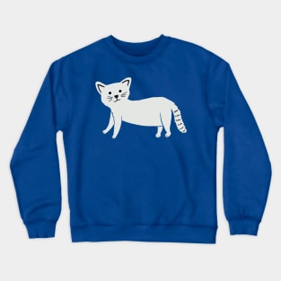 Little Cat, Teal Crewneck Sweatshirt